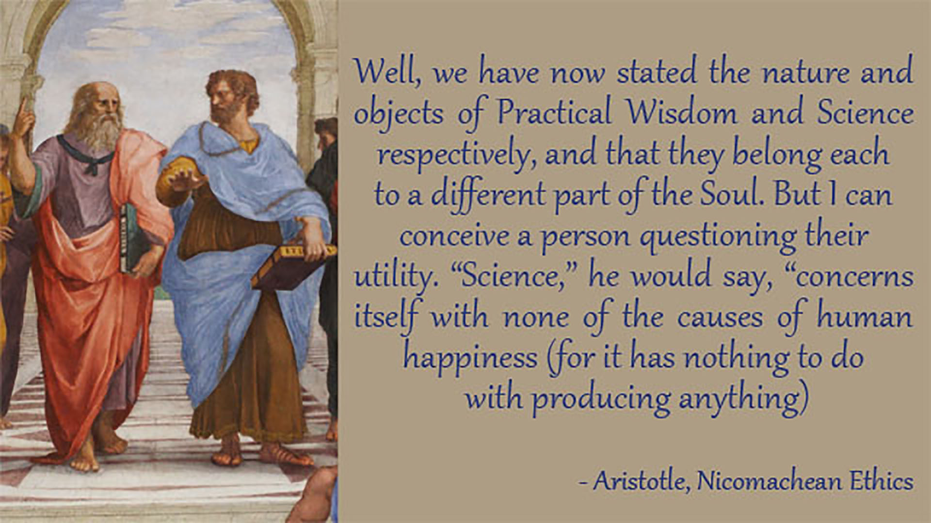 Aristotle Practical Wisdom and Science Different Parts of the Soul